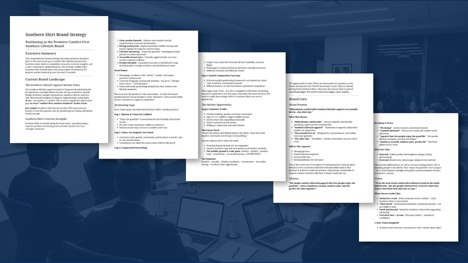 Before: rough internal draft slides